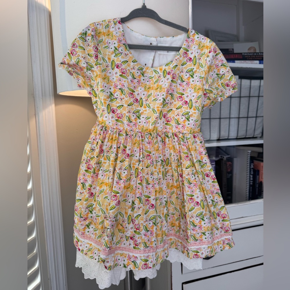 SweetHoney Yellow and Pink Floral Dress